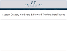 Tablet Screenshot of gpdrapery.com